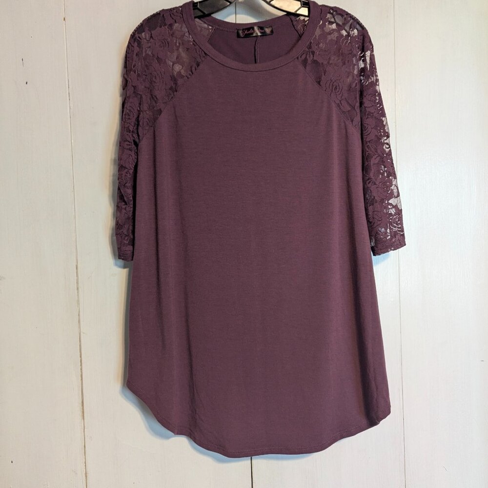 Shiela Rose, Burgundy Blouse